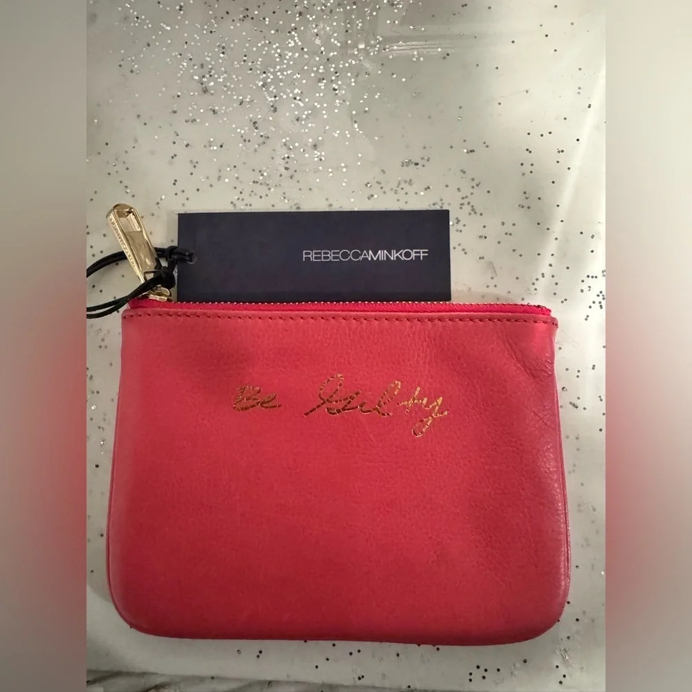 Rebecca Minkoff “Be Guilty” Coral Pink  Leather Clutch